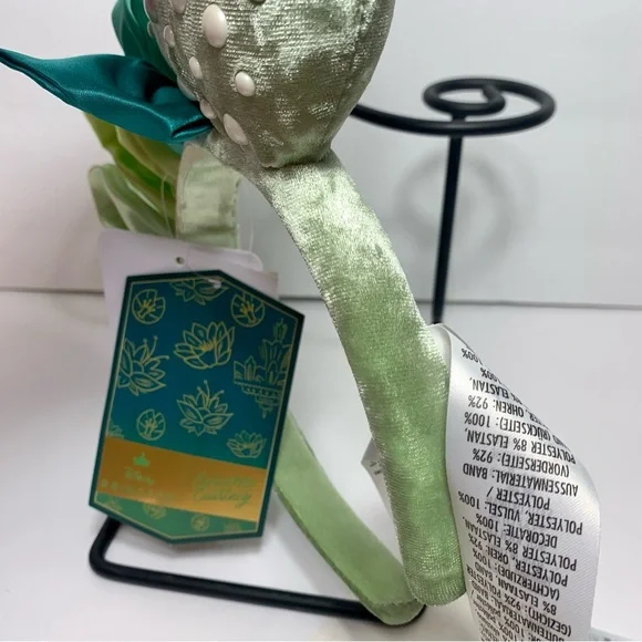 (Sold)NWT. Disney Parks Princess Tiana soft  Minnie ears headband in soft green - Picture 8 of 9